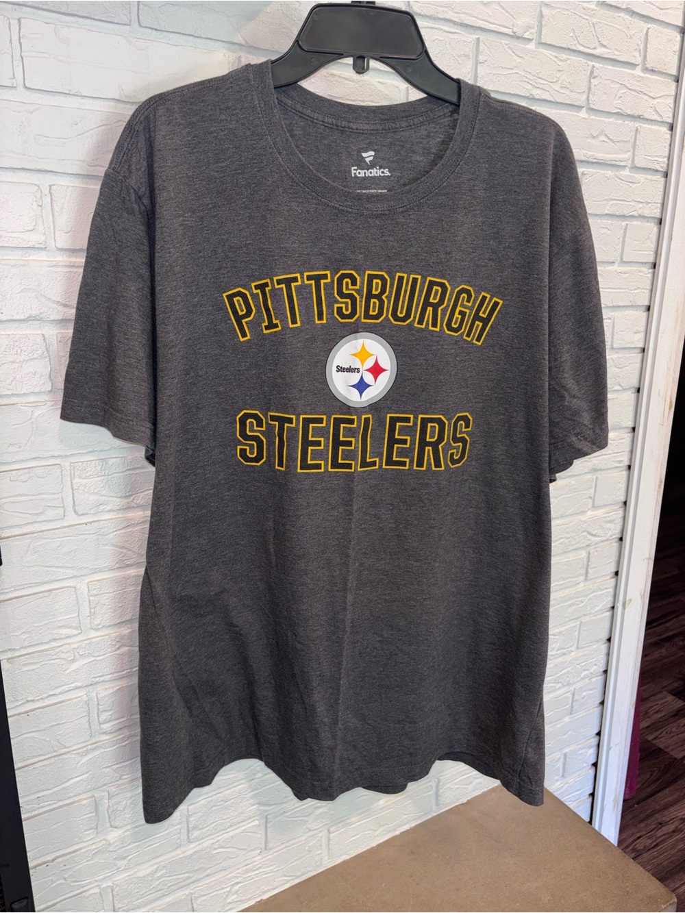Fanatics Pittsburgh Steelers Dark Gray Short-Sleeve Graphic Tee